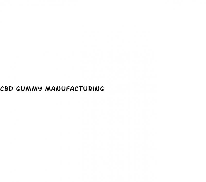 cbd gummy manufacturing
