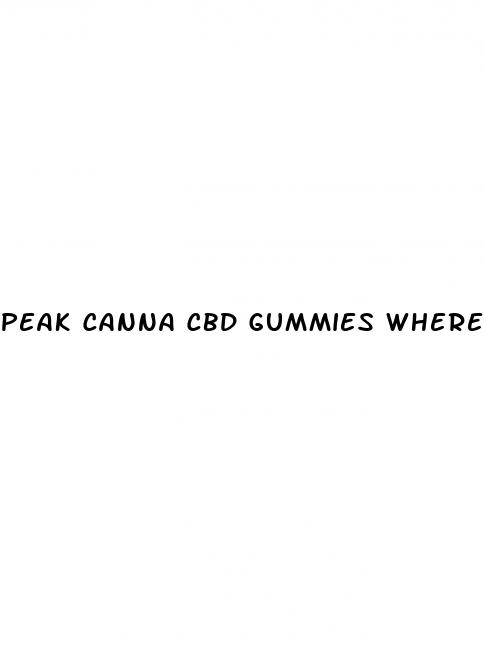 peak canna cbd gummies where to buy
