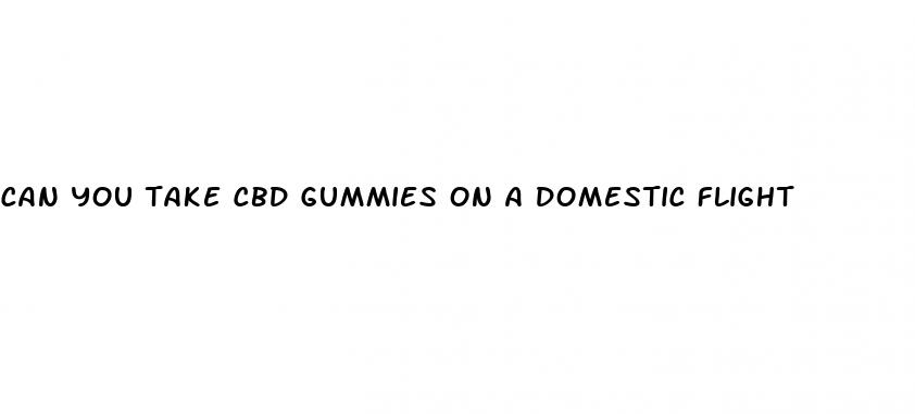 can you take cbd gummies on a domestic flight