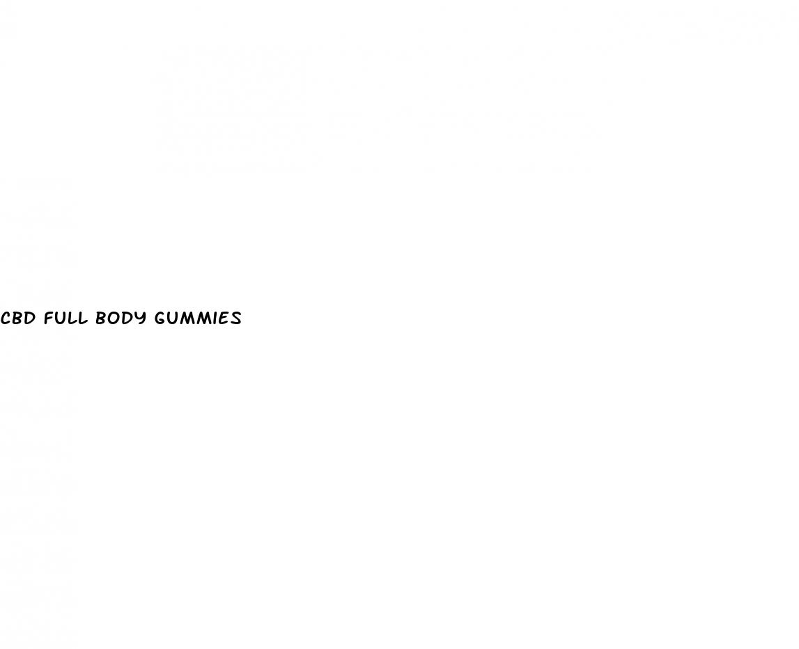 cbd full body gummies
