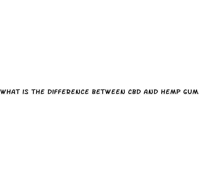 what is the difference between cbd and hemp gummies