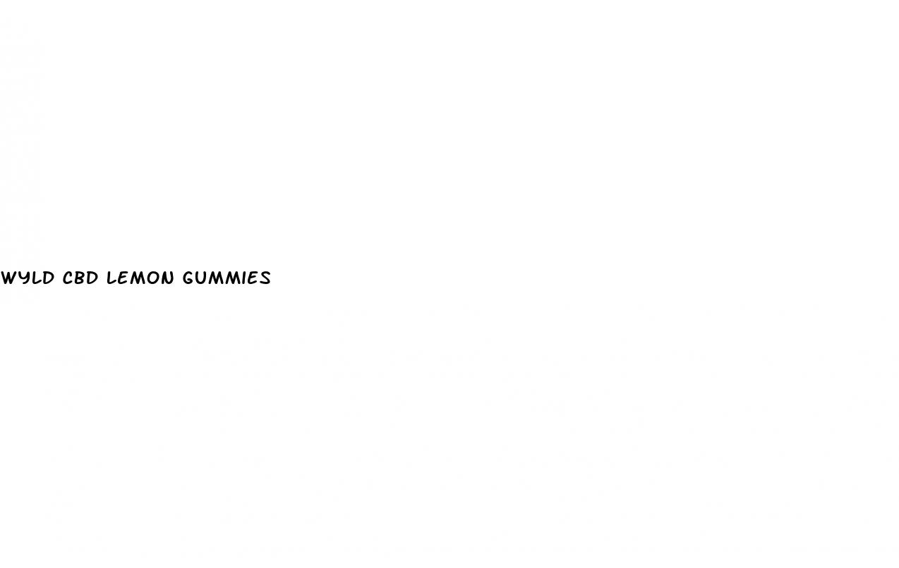 wyld cbd lemon gummies
