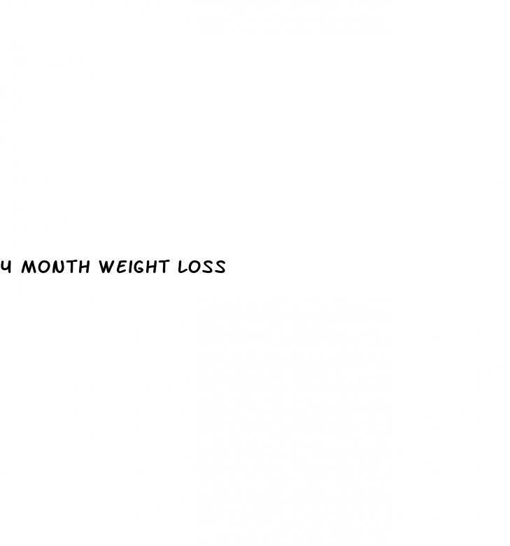 4 month weight loss