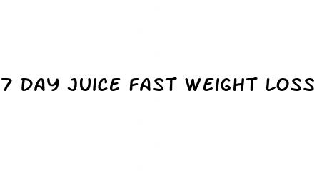 7 day juice fast weight loss plan