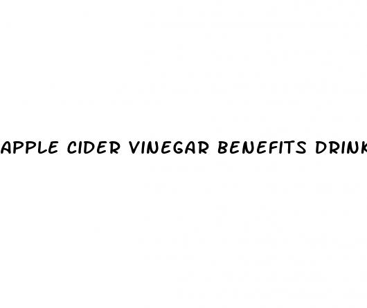 apple cider vinegar benefits drink