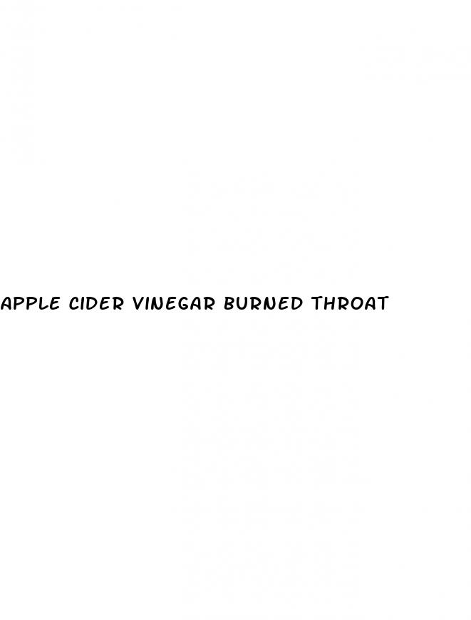 apple cider vinegar burned throat