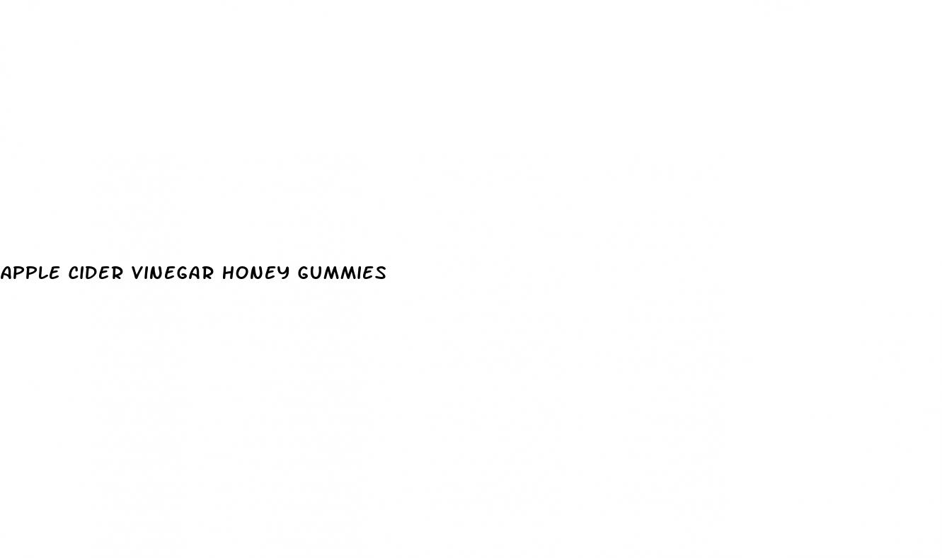 apple cider vinegar honey gummies