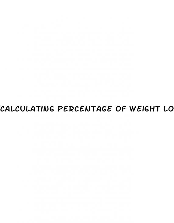 calculating percentage of weight loss
