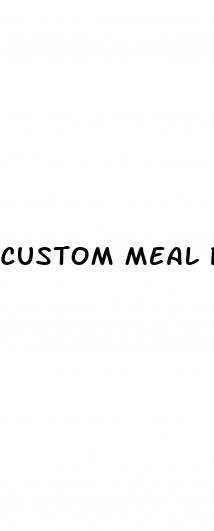 custom meal plan for weight loss