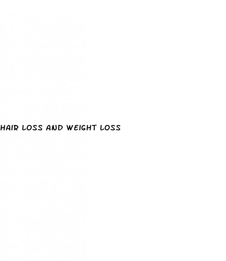 hair loss and weight loss