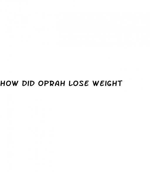 how did oprah lose weight