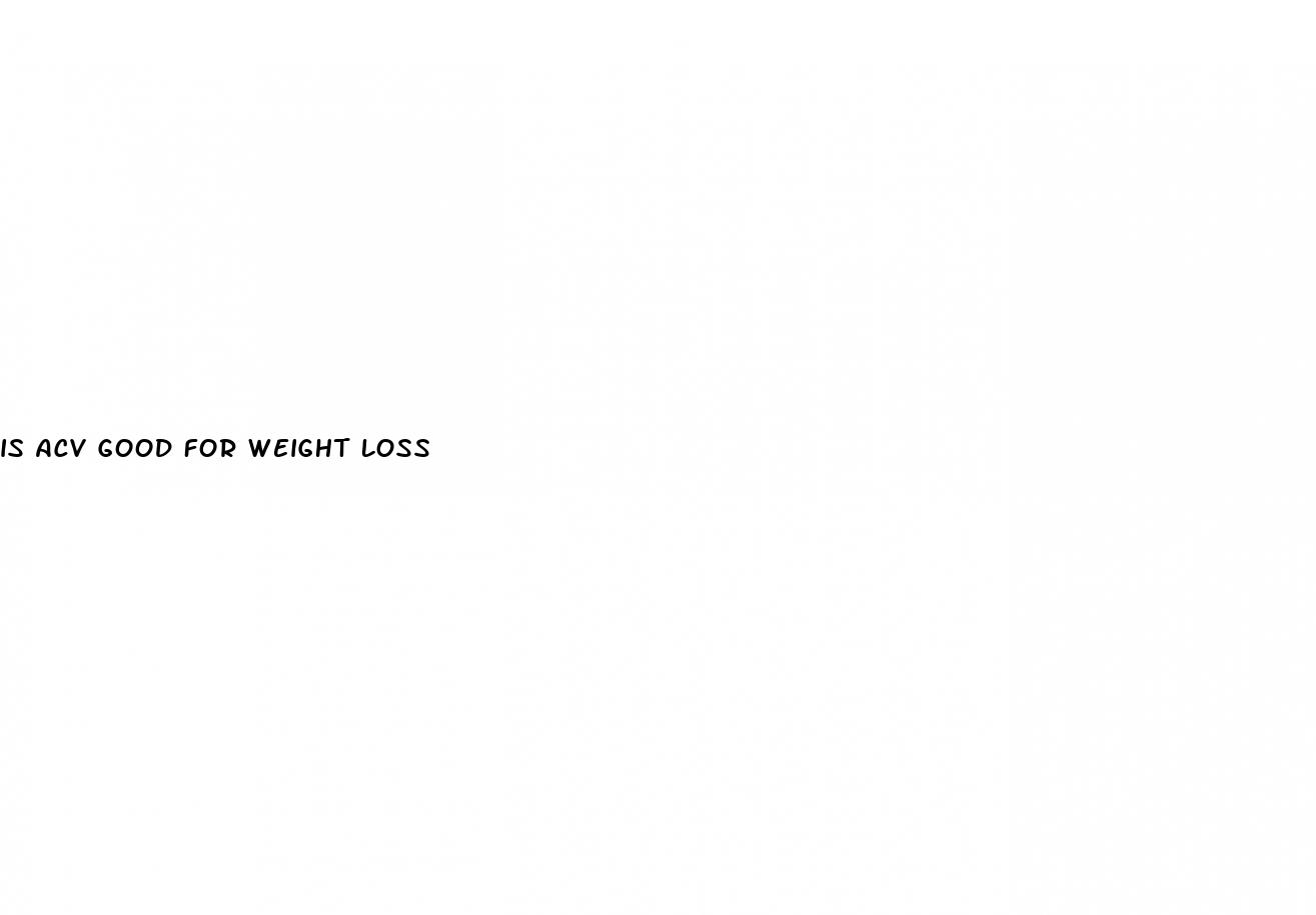 is acv good for weight loss