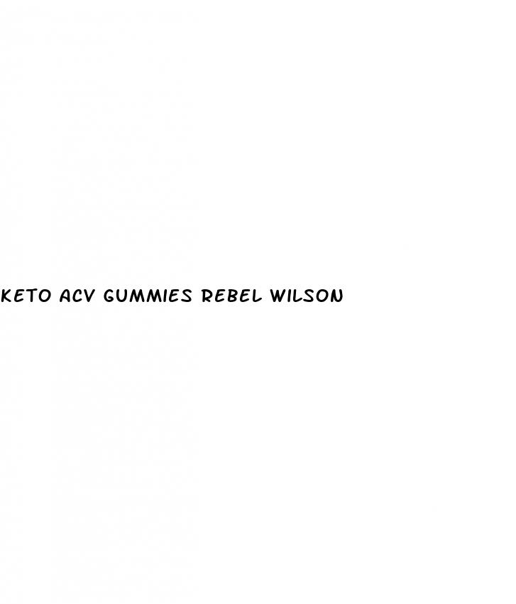 keto acv gummies rebel wilson