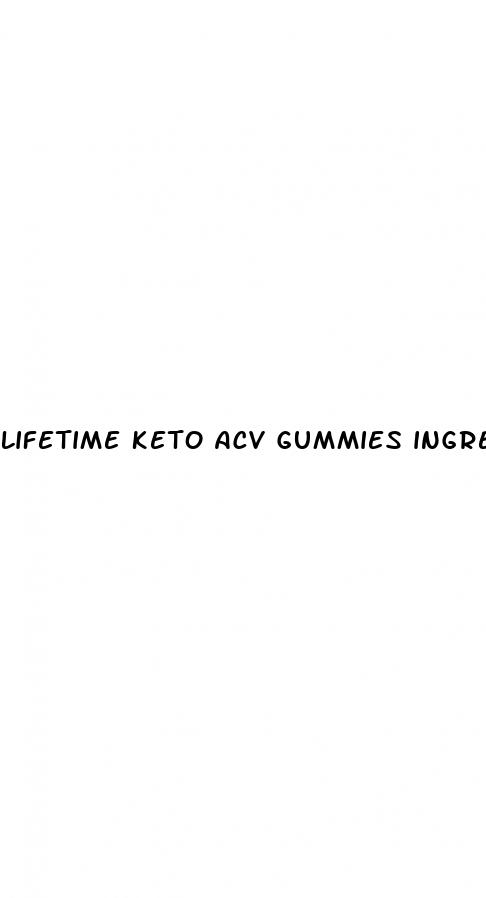 lifetime keto acv gummies ingredients