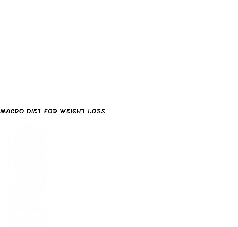 macro diet for weight loss