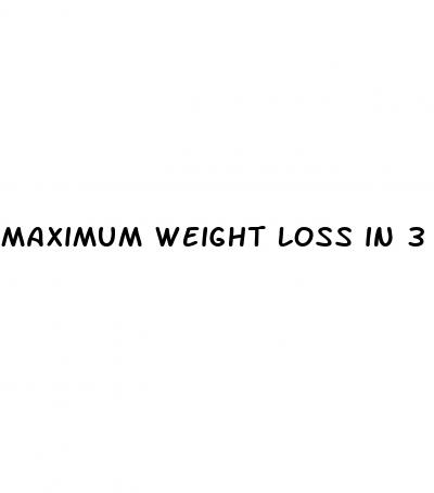 maximum weight loss in 3 months