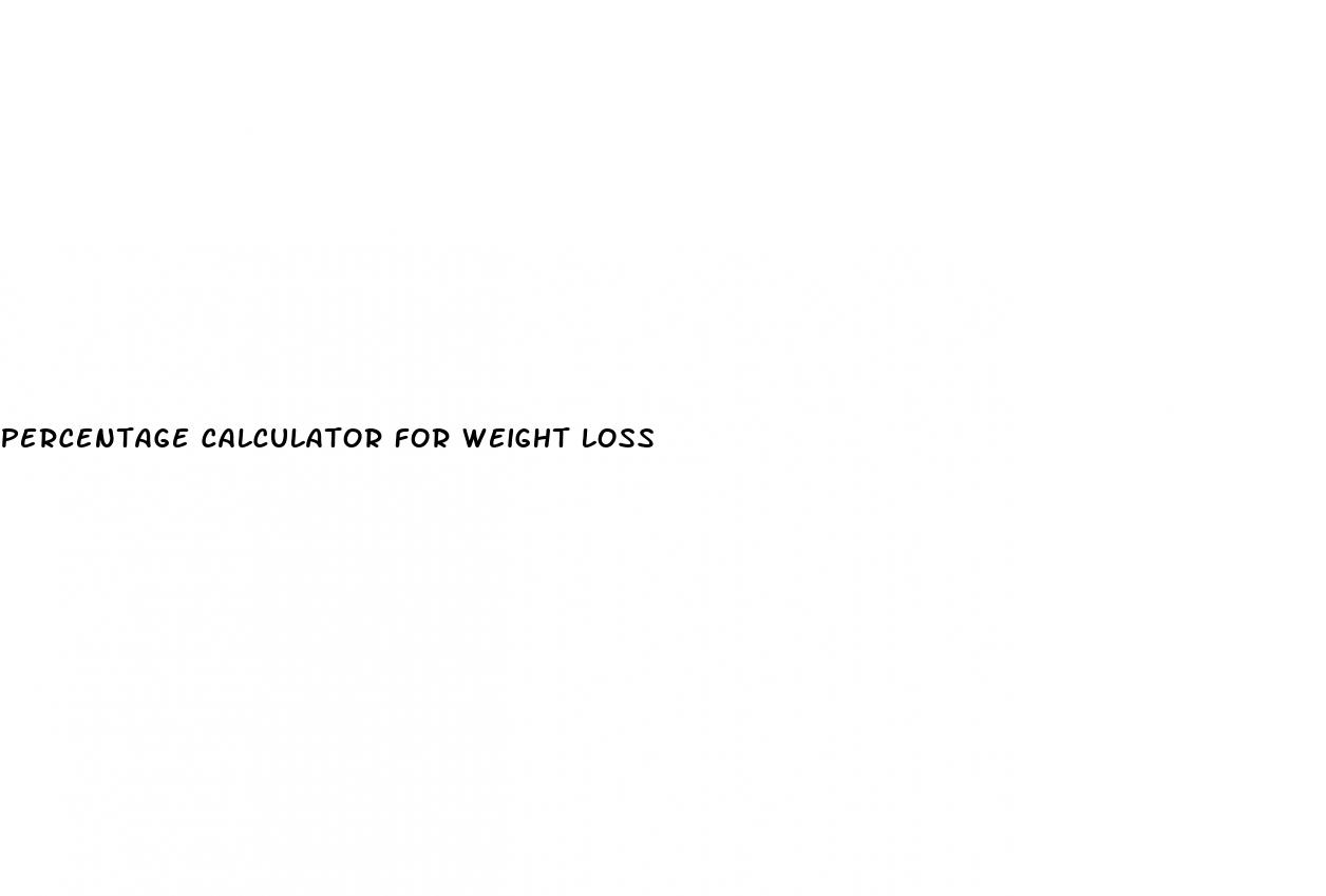 percentage calculator for weight loss