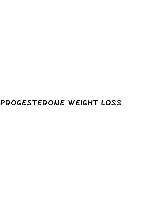 progesterone weight loss