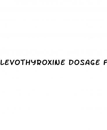 levothyroxine dosage for weight loss