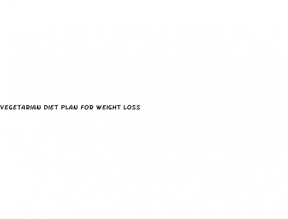 vegetarian diet plan for weight loss