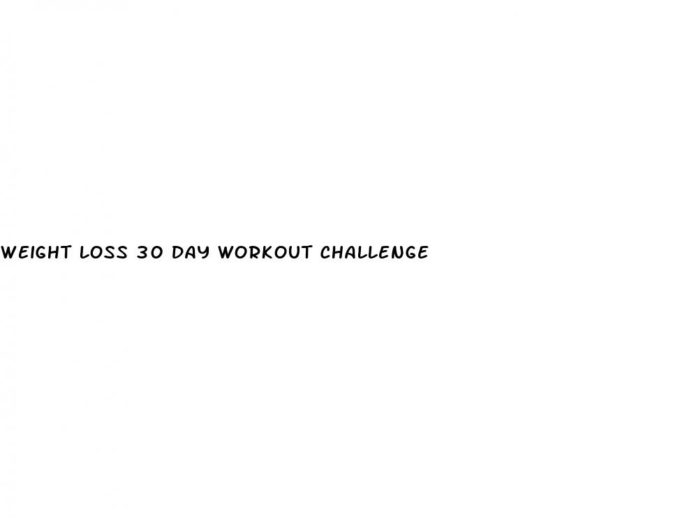 weight loss 30 day workout challenge