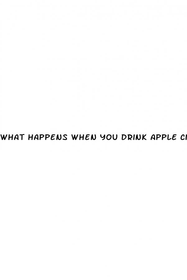 what happens when you drink apple cider vinegar