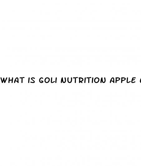 what is goli nutrition apple cider vinegar gummies
