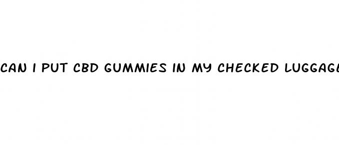can i put cbd gummies in my checked luggage