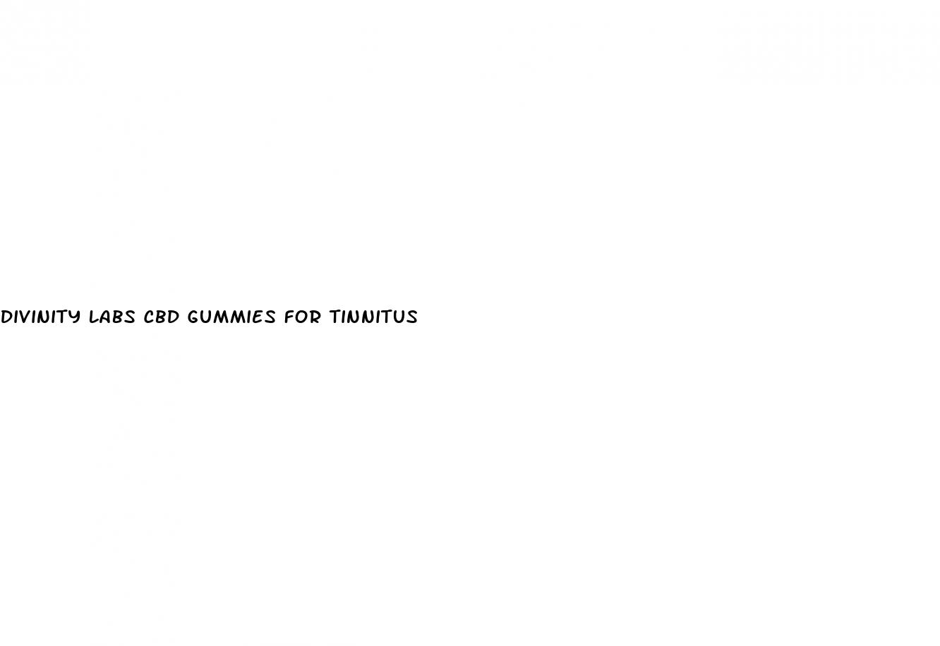 divinity labs cbd gummies for tinnitus