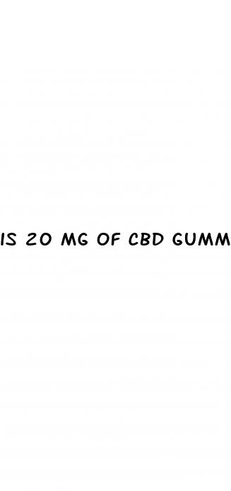 is 20 mg of cbd gummies a lot