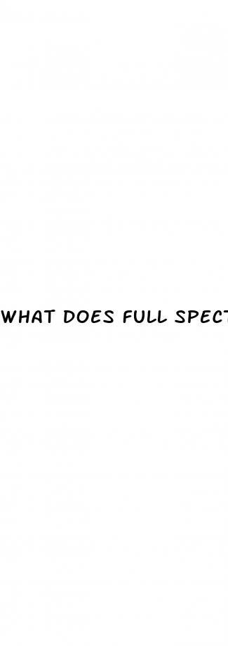 what does full spectrum cbd gummies do