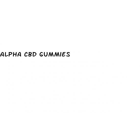 alpha cbd gummies