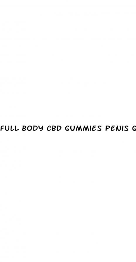 full body cbd gummies penis growth