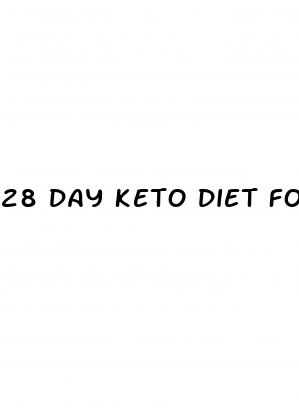 28 day keto diet for seniors
