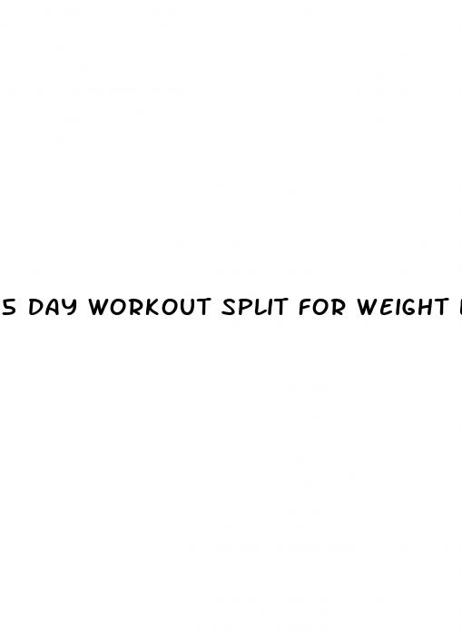 5 day workout split for weight loss