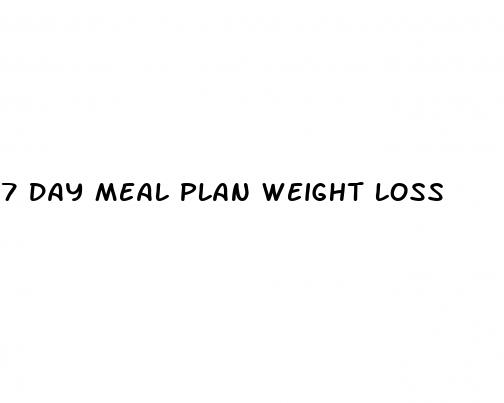 7 day meal plan weight loss
