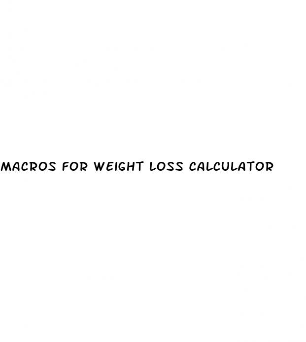 macros for weight loss calculator