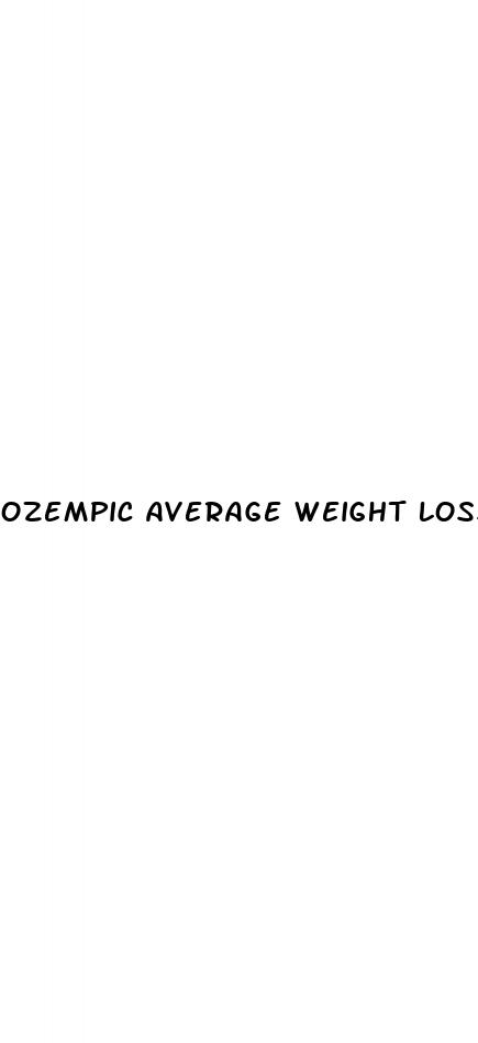 ozempic average weight loss