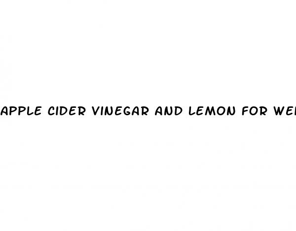 apple cider vinegar and lemon for weight loss