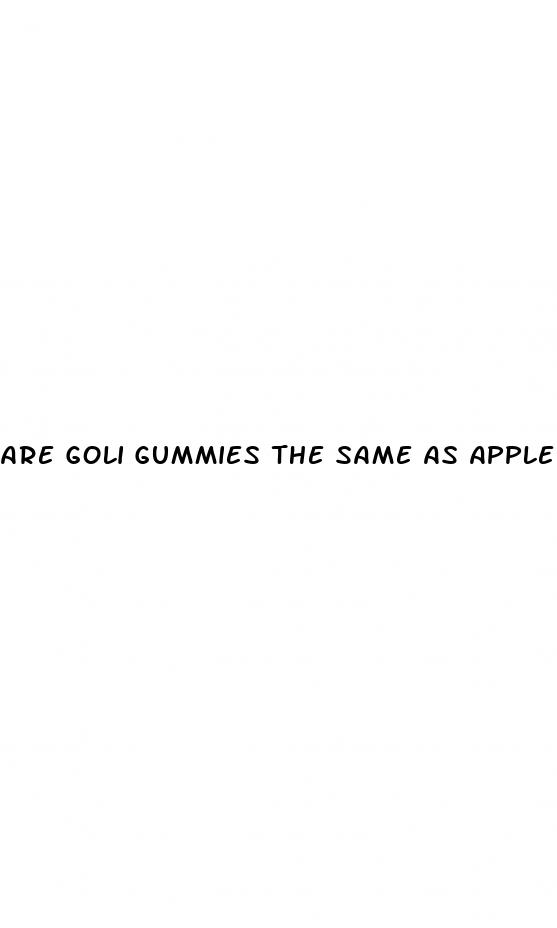 are goli gummies the same as apple cider vinegar
