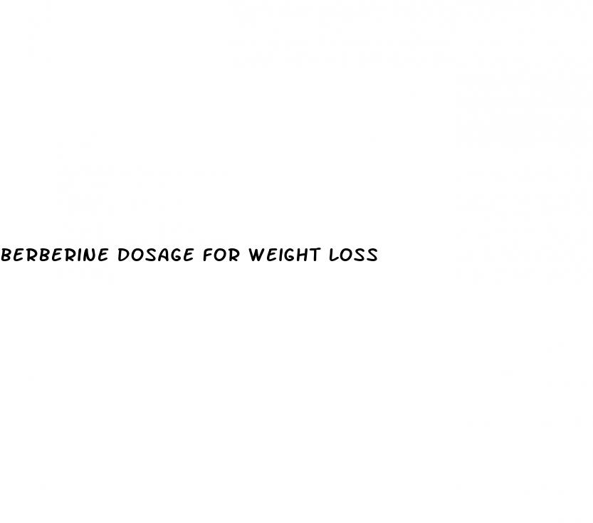 berberine dosage for weight loss