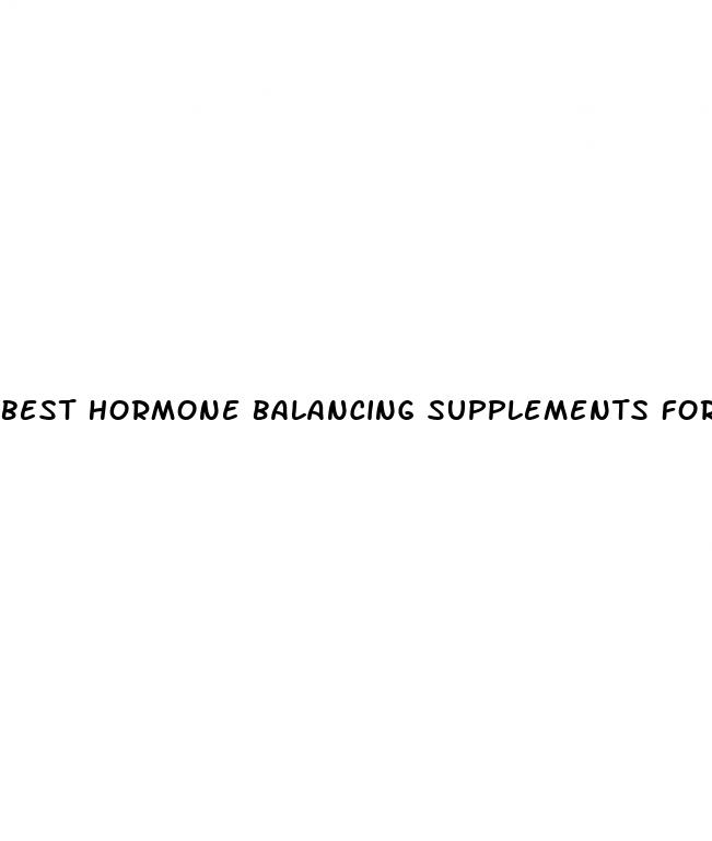 best hormone balancing supplements for weight loss