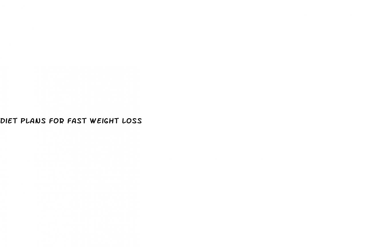 diet plans for fast weight loss