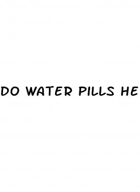 do water pills help you lose weight