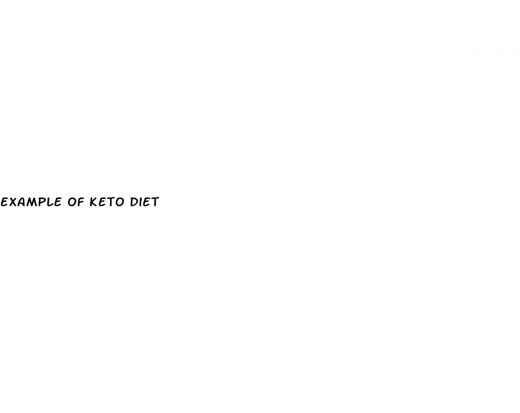 example of keto diet