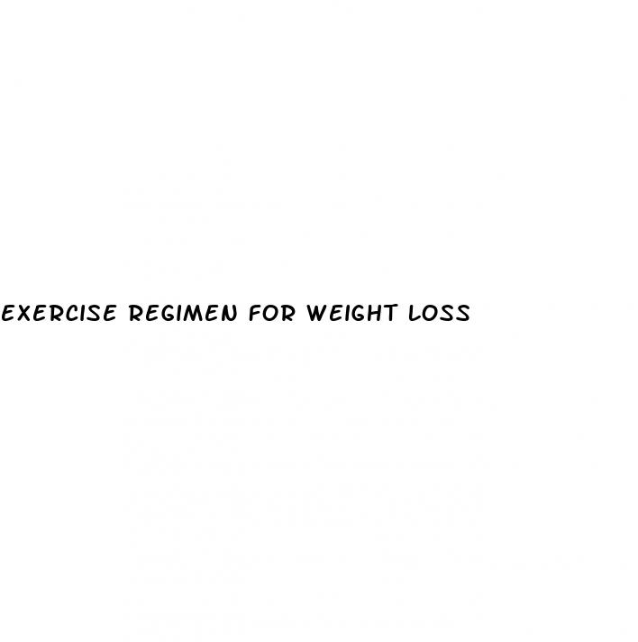 exercise regimen for weight loss