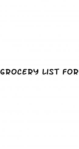 grocery list for keto diet