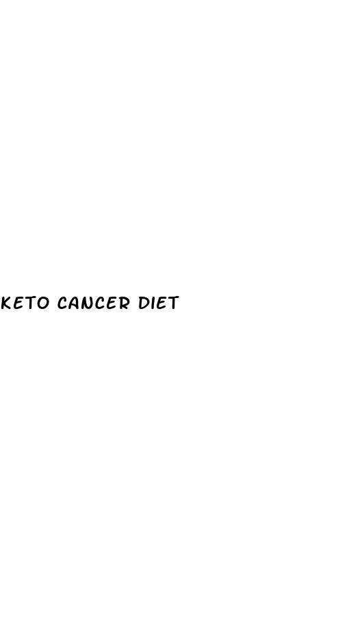 keto cancer diet