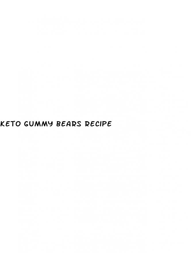 keto gummy bears recipe