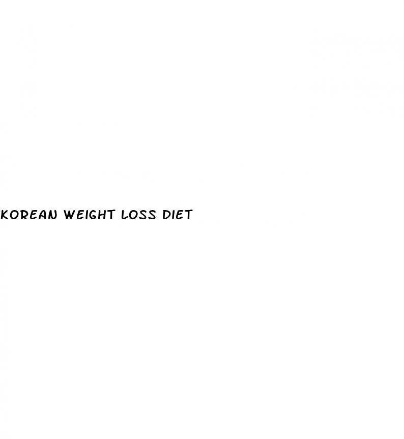 korean weight loss diet